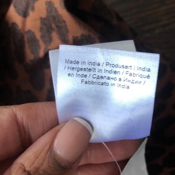 GANNI brown leopard print mob wife retro mini dress holidays party size 42 NWT - Picture 9 of 11